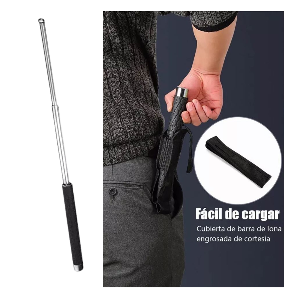 Miniatura 5 de Tambo Bastón Defensa En Acero